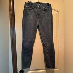 7 for all mankind jeans, grey, size 31